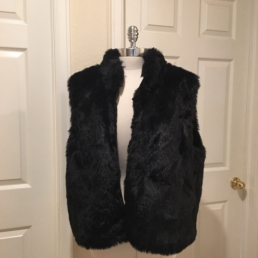 Faux fur vest